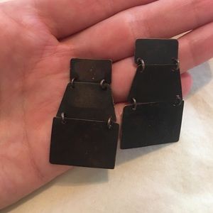 Annie Costello Brown stack drop earrings